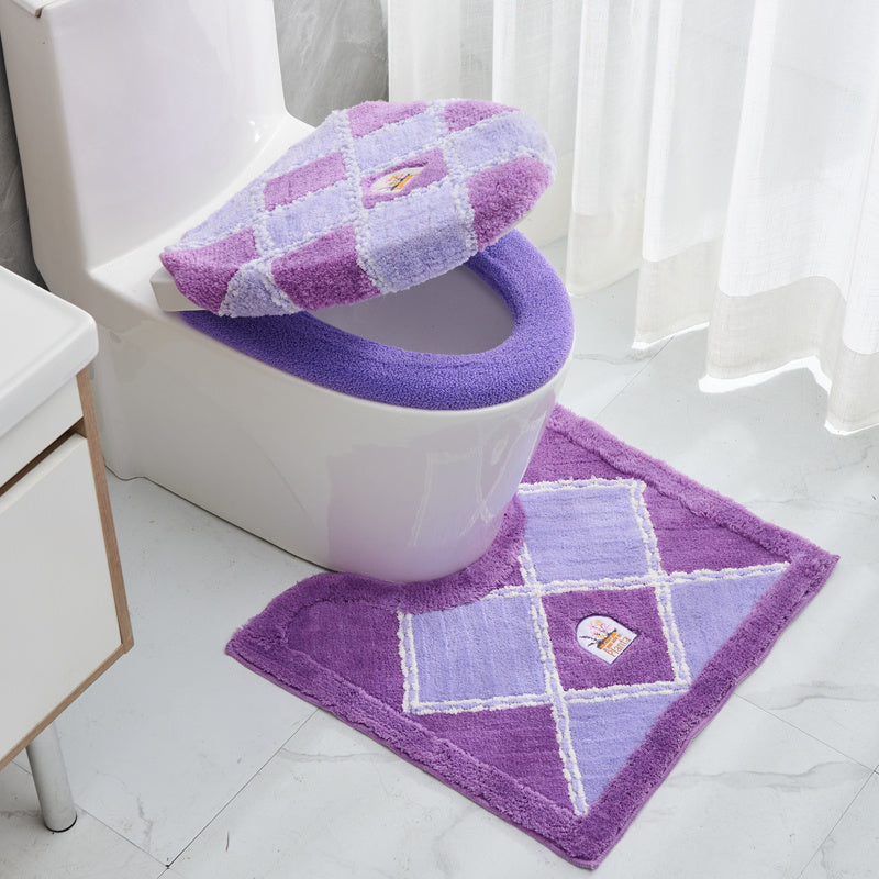 Thickened Household Plush Toilet Mat