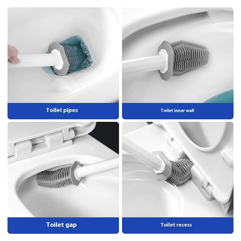 Toilet Brush Set Upper Wall Type No Dead Angle Toilet Cleaning Brush